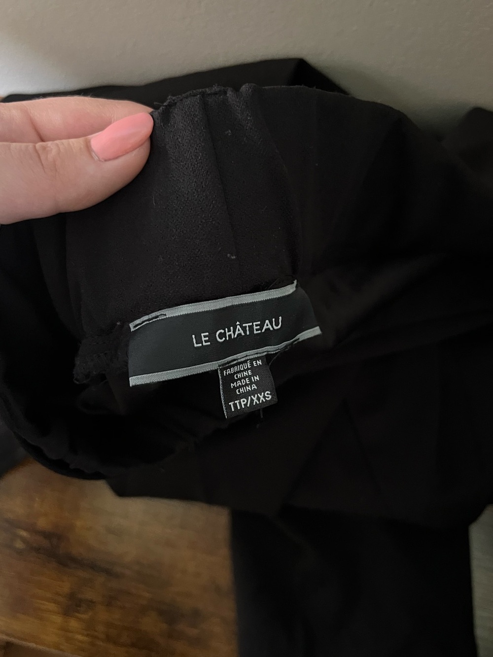 Le Chateau Black Paperbag Waist Tie Trousers - Picture 3 of 3